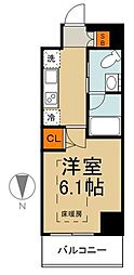 フェルクルールプレスト川崎アリビエ 1Kの間取図画像