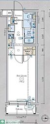 エステムコート元住吉 1Kの間取図画像