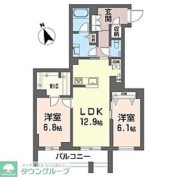 グランクロス サン 2LDKの間取図画像