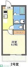 プレシャス生麦 1Kの間取図画像