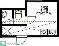 ポンデロッサ浜町 ワンルームの間取図画像