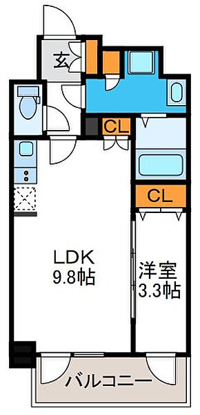 エスリードコート阿倍野昭和町 ｜大阪府大阪市阿倍野区昭和町2丁目(賃貸マンション1LDK・8階・33.97㎡)の写真 その2