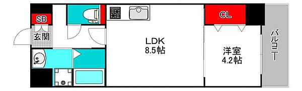 グランパシフィック帝塚山innovation ｜大阪府大阪市住吉区万代3丁目(賃貸マンション1LDK・8階・32.91㎡)の写真 その2