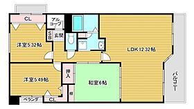 ジョワジール長居公園  ｜ 大阪府大阪市東住吉区鷹合3丁目（賃貸マンション3LDK・3階・79.00㎡） その2