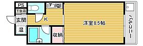 メゾン・ド・カー・ベー・セ  ｜ 大阪府大阪市阿倍野区昭和町1丁目（賃貸マンション1K・3階・23.36㎡） その2