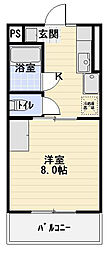 コスモスハイツ 1DKの間取図画像