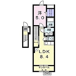 コンフォール 1LDKの間取図画像