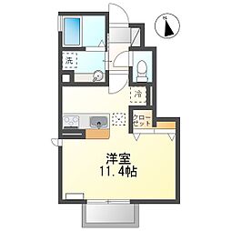 アレーズ悠 ワンルームの間取図画像
