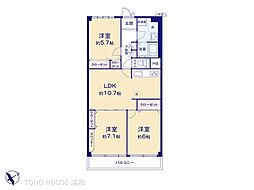 エクセレンス川口 3LDKの間取図画像