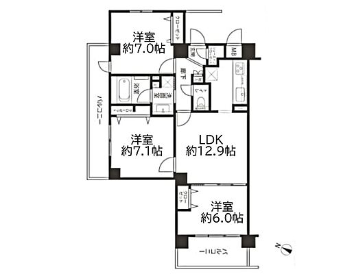 間取り インターハイム東川口プレディエンス 3階/-