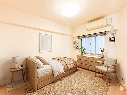 【寝室6帖】充実した生活は伸びやかな居室空間から始まります。快適に・伸びやかに。心の潤いを求める方々へ。