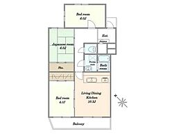 ハイツ西川口 3LDKの間取図画像