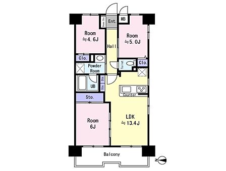 【間取り】全室収納付きですっきりと暮らせる住まい。