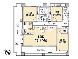 コスモヒルズ南浦和クラシオ 3LDKの間取図画像