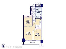 浦和針ヶ谷パーク・ホームズフィオーレ 2LDKの間取図画像