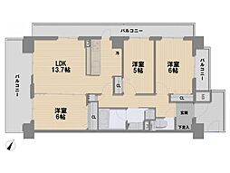 レクセルガーデン東所沢 3LDKの間取図画像
