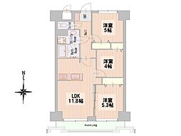 ライオンズガーデン川口 3LDKの間取図画像
