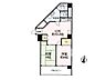 間取り：【間取り図】専有面積52.72m2・バルコニー4.96m2。さいたま市南区根岸5丁目に位置する9階建てRC造マンションの3階部分。南向きにつき陽当り・通風良好な使いやすい2LDKです。