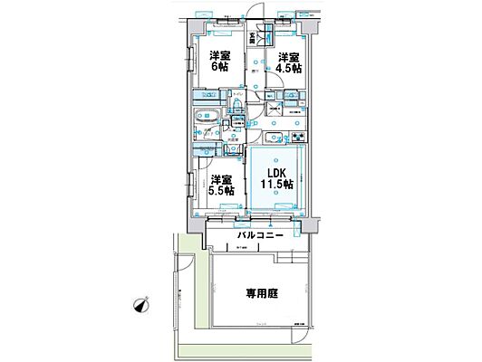 間取り プレシス浦和美園 1階/-