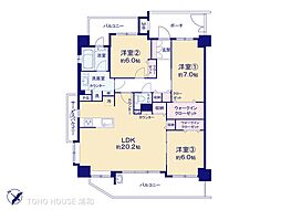 メイプルタウンウィズ戸田公園壱番館 3LDKの間取図画像