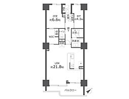 谷塚コリーナライオンズタワー谷塚 1SLDKの間取図画像