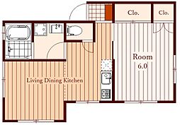 ラフィネ深大寺 1階1LDKの間取り