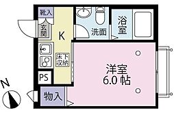 JR中央線 高円寺駅 徒歩5分の賃貸アパート 1階1Kの間取り