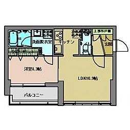 K9スタイルワン 1LDKの間取図画像