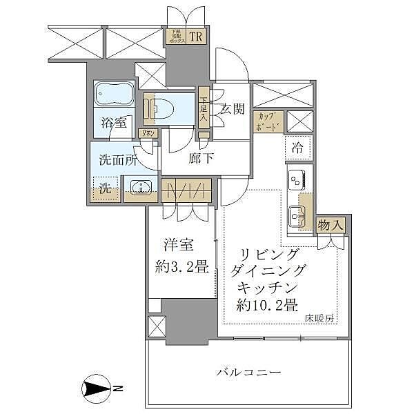 Ｂｒｉｌｌｉａ　Ｔｏｗｅｒ　池袋　Ｗｅｓｔ 1408｜東京都豊島区池袋3丁目(賃貸マンション1LDK・14階・40.74㎡)の写真 その2