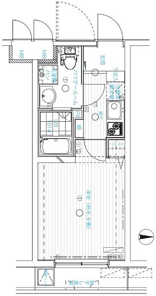 シンシティー板橋大山 302｜東京都板橋区大谷口上町(賃貸マンション1K・3階・22.05㎡)の写真 その2