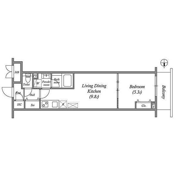 プライムガーデン若木 0419｜東京都板橋区若木1丁目(賃貸マンション1LDK・4階・35.97㎡)の写真 その2