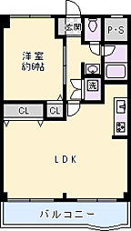 シャトーグリーンハイツ 1LDKの間取図画像