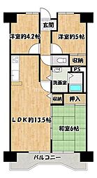 藤和さやまハイタウンA棟 3LDKの間取図画像