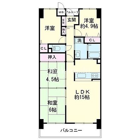 間取図松原アーバンコンフォート 11階部分3LDK+納戸のお部屋です現況空家ですのでお気軽に内覧頂けます。