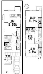 堺市堺区八千代通 3LDKの間取り