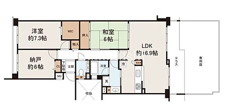 3LDK+テラス+専用庭♪いつでも内覧可能ですので、是非ご覧下さい♪