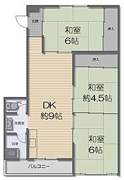 御崎南ビル 3DKの間取り