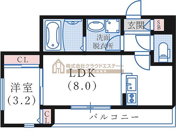 エハコ日暮通 ｜兵庫県神戸市中央区日暮通5丁目(賃貸マンション1LDK・4階・29.02㎡)の写真 その2