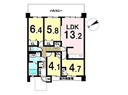 レールシティ八王子かえで通り 4LDKの間取図画像