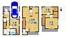 間取り：(4号棟)3LDK、土地面積56.66m2、建物面積95.17m22階と3階に設けた南向きバルコニーから、心地良い風通しと自然光を取り込み、居心地の良い室内を実現いたします♪