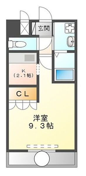 コン・テ・パルティロ 205｜兵庫県たつの市龍野町堂本(賃貸アパート1K・2階・30.00㎡)の写真 その3