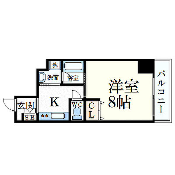 エクセル姫路 303｜兵庫県姫路市東延末2丁目(賃貸マンション1K・3階・29.59㎡)の写真 その2