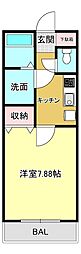 ライラック町田 1Kの間取図画像
