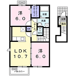 ジュネス佐志1 2LDKの間取図画像