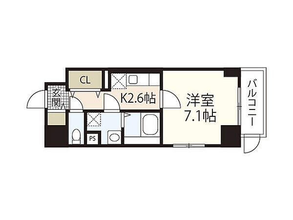 サン　ウォーム　ニチダン ｜広島県広島市西区南観音3丁目(賃貸マンション1K・8階・28.71㎡)の写真 その2