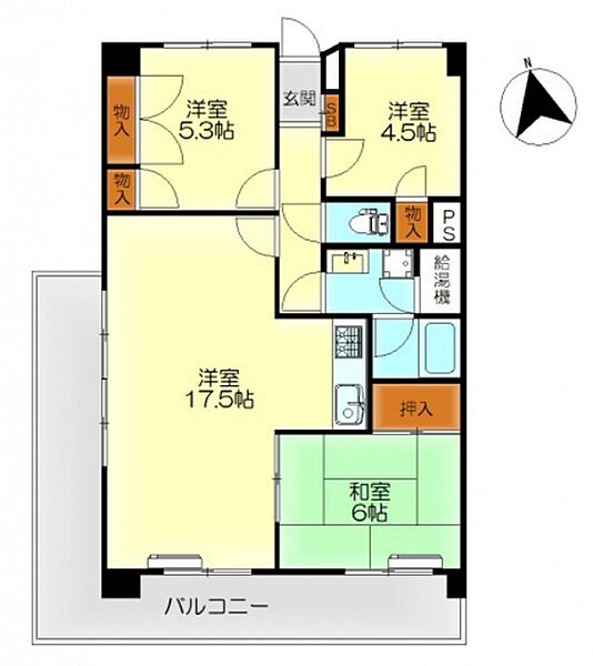 広島県広島市中区鶴見町(賃貸マンション3LDK・11階・61.92㎡)の写真 その2