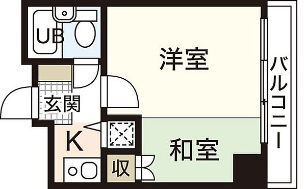 広島県広島市中区千田町3丁目(賃貸マンション1K・3階・20.91㎡)の写真 その2