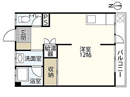 児玉ビル ワンルームの間取図画像