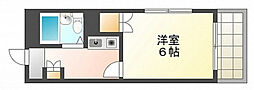 コーポ観音 1Kの間取図画像