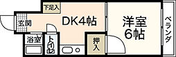 アミティ白島 1DKの間取図画像